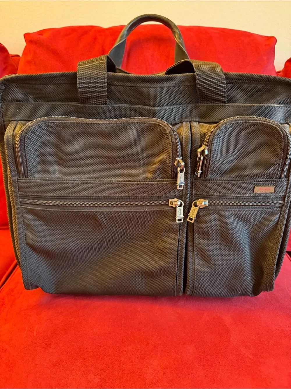 Tumi Black Men's Travel Briefcase Bag